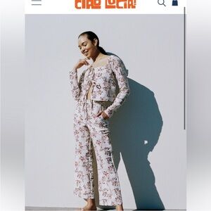 Ciao Lucia Floral Print Taffeta Pant